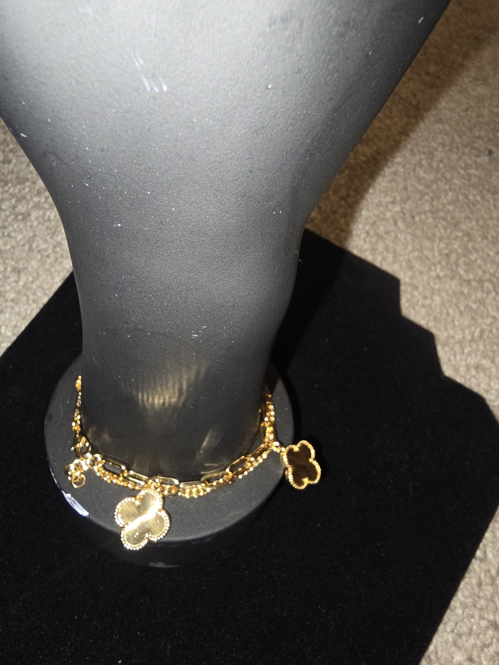 22kgp Dubai Jewelry Gold Four-Leaf Charm Bracelet - Women Jewelry - Picture 7 of 7